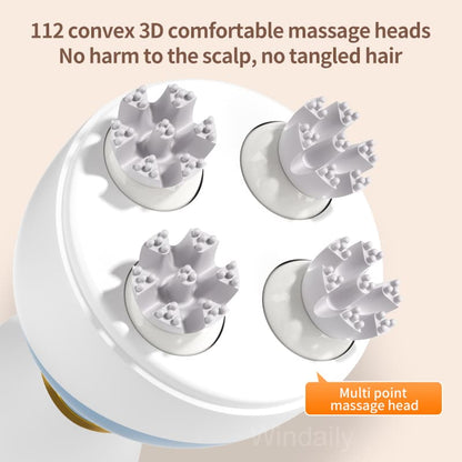 Wireless Electric Scalp Massager for Hair Growth Head Stress