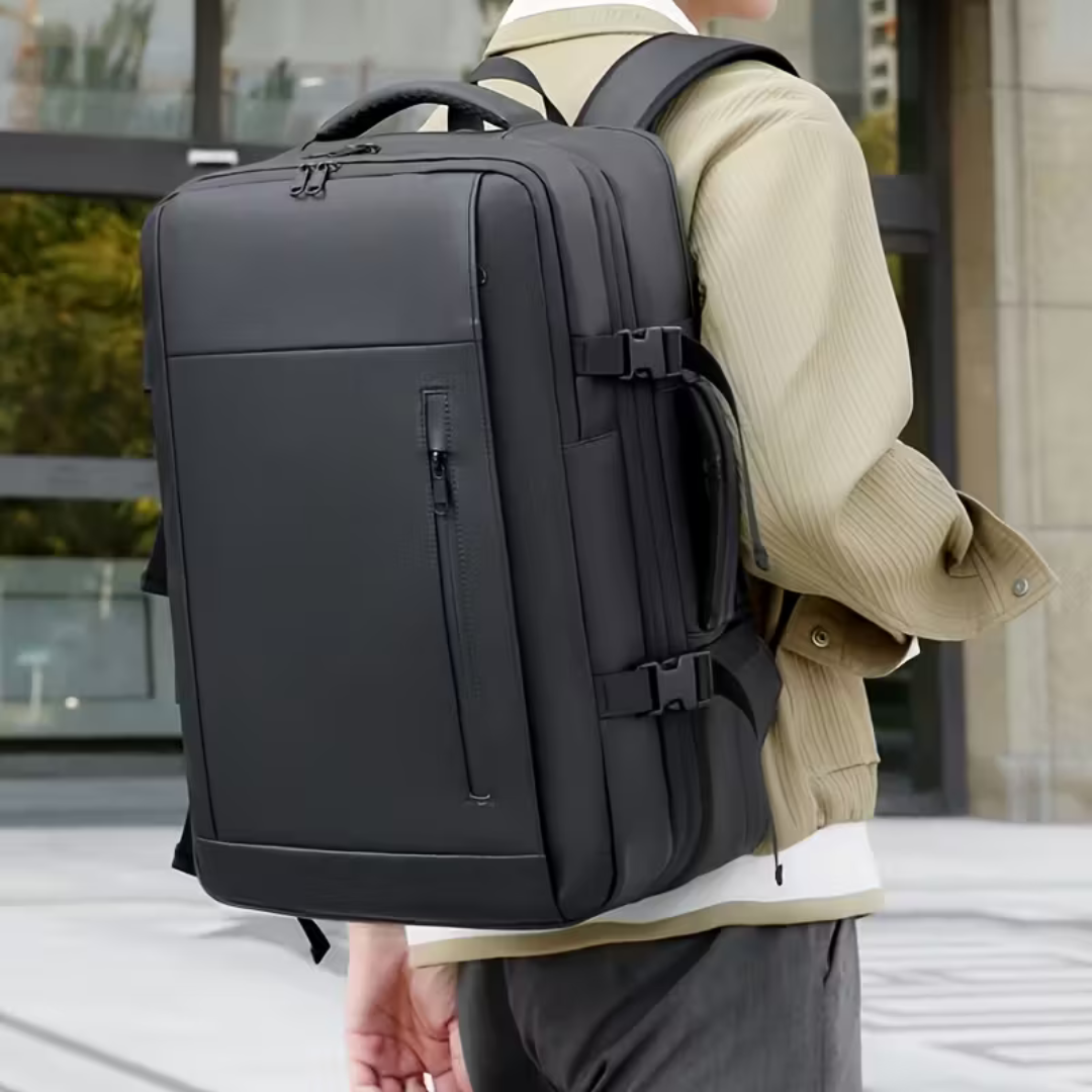 Traveling Bag Vacuum Compression With Air Pump Device 17-Inch Backpack, Waterproof Oxford Fabric