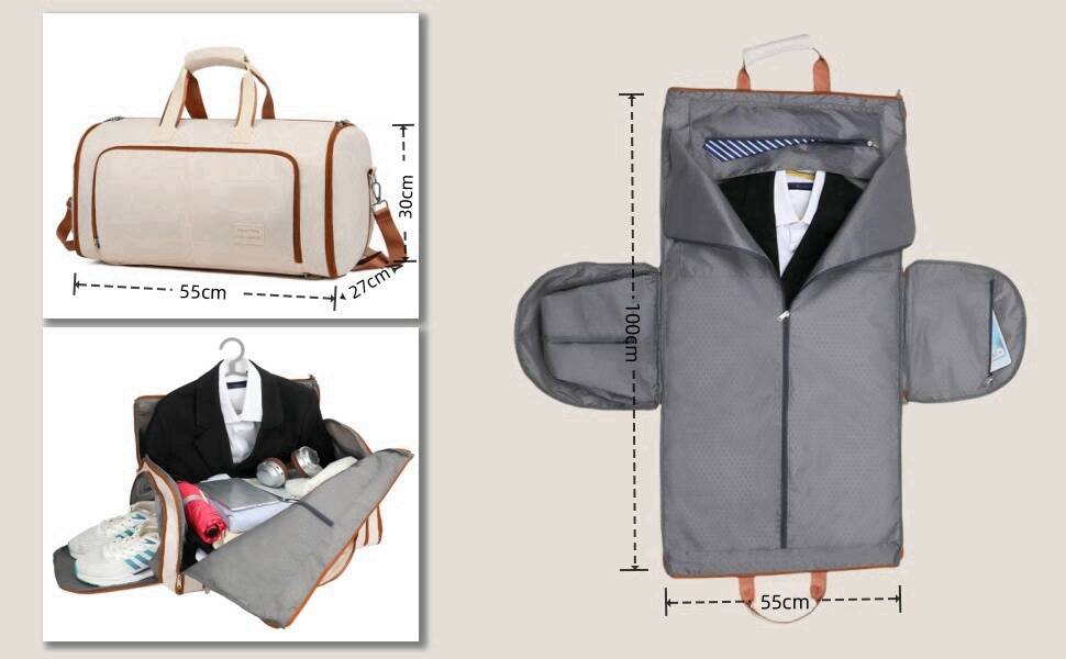 3-in-1 Travel Duffel Bag | Waterproof Garment Organizer