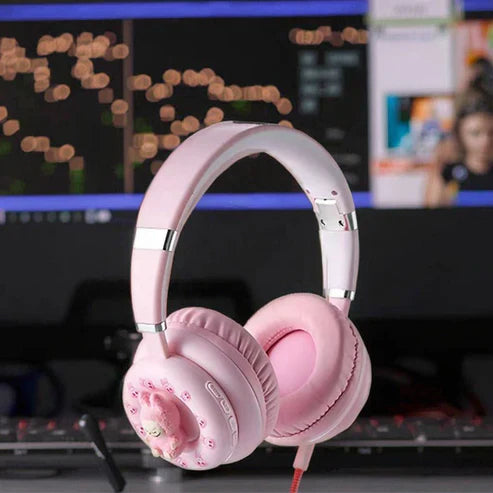 Labubu Wireless Headphones 🎧 – Bluetooth 5.3 | TF Card Support | Cute & Comfortable Over-Ear Design 💖